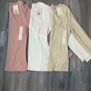 NWT Women’s A New Day Bundle, 3 long sleeve shirts, Size Small